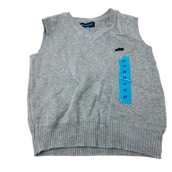 NEW! Andy & Evan Knit Sweater Vest Grey - 4T - Picture 1 of 3